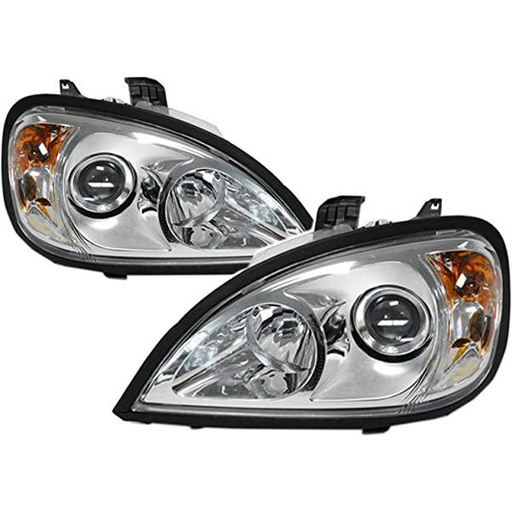 [FRE2440] COLUMBIA PROJECTOR HEADLIGHTS (CHROME HOUSING) 2001-2011 (PAIR ONLY)