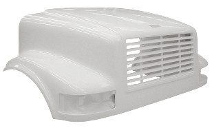 [INT2216-M] INTERNATIONAL 4700/4900 HOOD GRILLE MOLDED TO HOOD 1989-2003